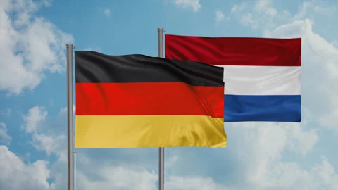 Netherlands and Germany flag Stock Footage 245111291