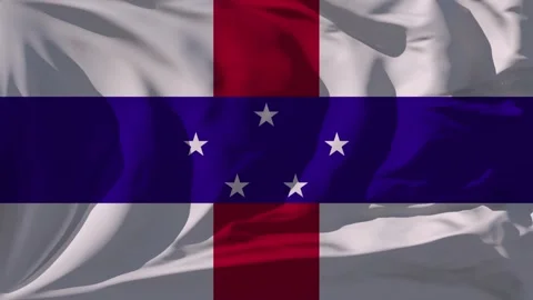 Netherlands Antilles Flag Loop Stock Footage 295732361