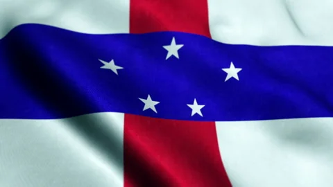 Netherlands Antilles Flag Waving - Seamless Looping Видео 229821353