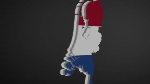 Netherlands Border Map Intro Animation Stock Footage 205745031