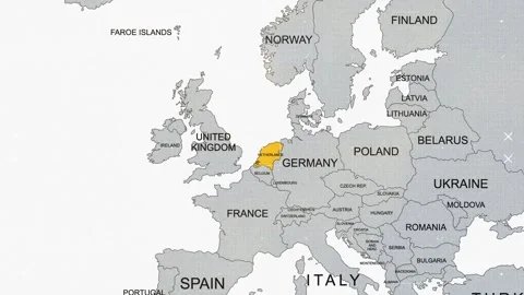 Netherlands Breaking News Map Vídeos de archivo 291461401