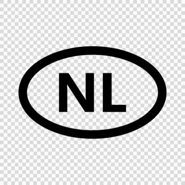 Netherlands code symbol. short country name. Domain name Stock Illustration