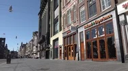 Netherlands Corona Virus Covid-19, Empty Streets Of Central Amsterdam City Stock Footage