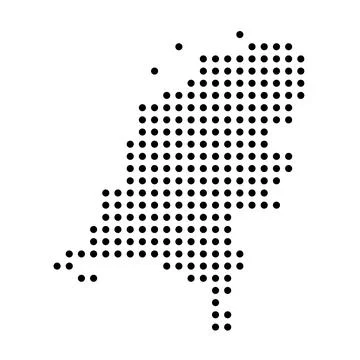 Netherlands dotted vector map Illustrazione stock