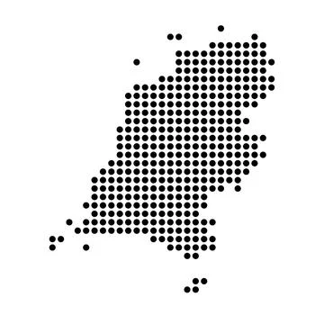 Netherlands dotted vector map Illustrazione stock