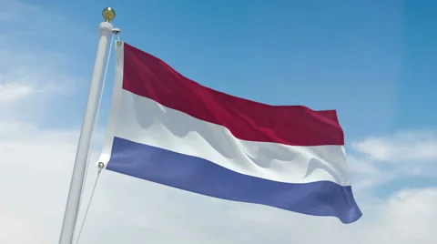 Netherlands flag in 4k Stock Footage 62440612