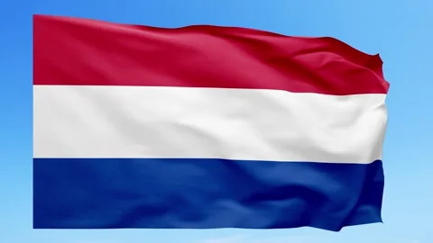 Netherlands Flag Animation – Seamless Loop (4K UHD) Stock Footage 318967925