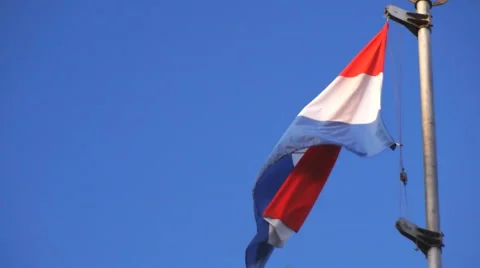 Netherlands flag on the background of sky Vidéo 68744304