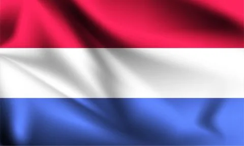 Netherlands flag blowing in the wind. part of a series. Netherlands  waving f Stock Illustration