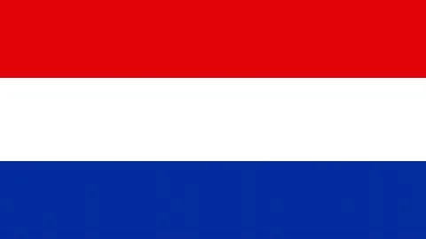 Netherlands Flag Colors. 2D Animated transition in horizontally on both sides. Video stock 220114766