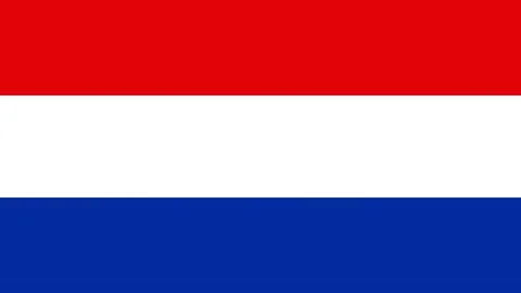 Netherlands Flag Colors. 2D Animated transition in vertically on both sides. Video stock 220115141
