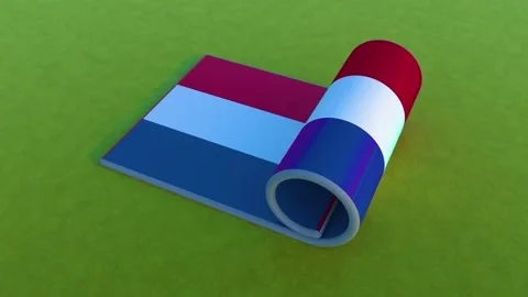Netherlands Flag Stock Footage 258217342