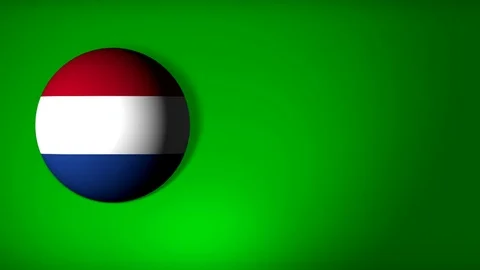 The Netherlands flag in the form of a ball to roll Stock Footage 75367906