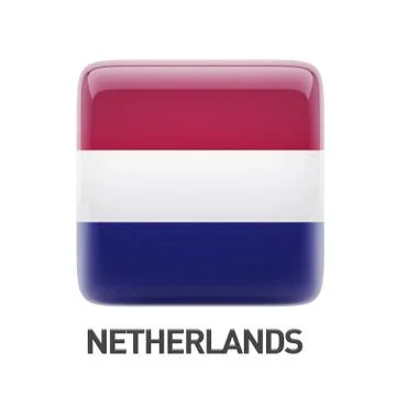 Netherlands Flag Icon Stock Illustration