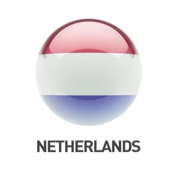 Netherlands Flag Icon Stock Illustration