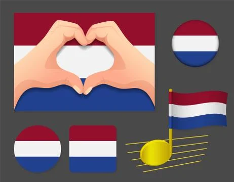 Netherlands flag icon Stock Illustration