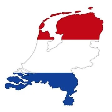 Netherlands flag icon map Stock Illustration