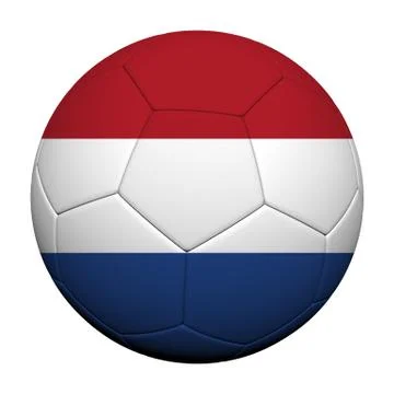 Netherlands flag pattern 3d rendering of a soccer ball イラスト素材