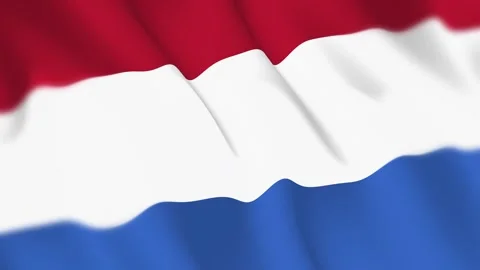 Netherlands Flag Seamless Loop 4k 60fps on Sky Background Stock Footage 340349784