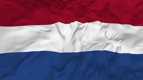 Netherlands Flag Seamless Looping Background Waving Slow Motion Stock Footage 233854987