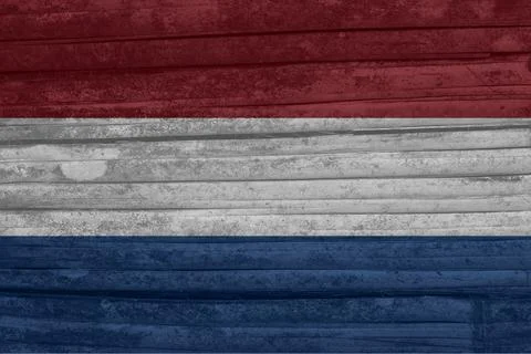 Netherlands flag texture as background Stock Illustration