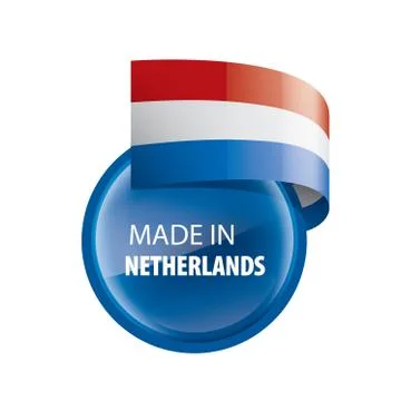 Netherlands flag, vector illustration on a white background Stock Illustration