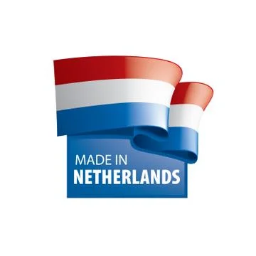 Netherlands flag, vector illustration on a white background Stock Illustration