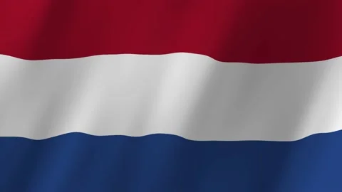 Netherlands flag waving animation Stock Footage 221661757
