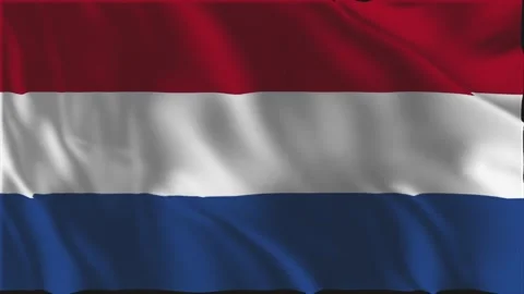 Netherlands flag waving slowly Stock-Footage 336222495