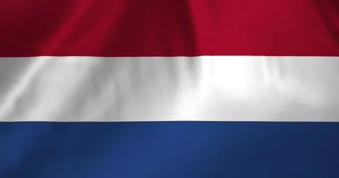 Netherlands flag waving with the wind background loop video animation Stock Footage 327173124
