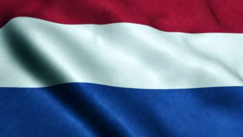 Netherlands flag waving in the wind. Looping animation Video stock 240174107