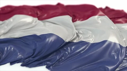 Netherlands Flag On a White Chalkboard With Alpha Stock Footage 142465610