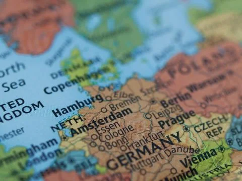 Netherlands germany map 스톡 사진