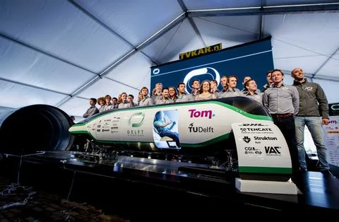 Netherlands Hyper Loop Capsule - Jun 2016 Stockfoto's