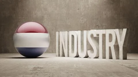 Netherlands. Industry Concept. Stock Illustration