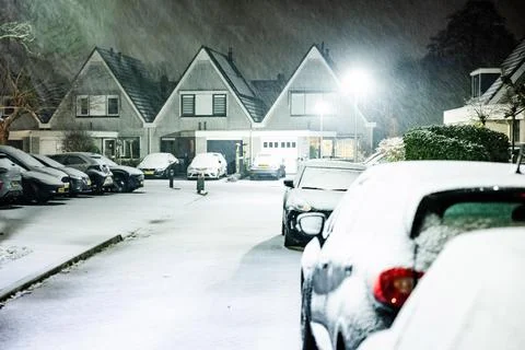 Netherlands issues Code yellow due to snow and slippery roads, Maasdam - 05 Jan  Stock-Fotos