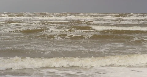 Netherlands, Krommenie, waves breaking Stock Footage 99110011