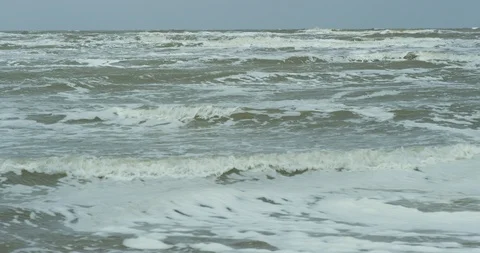 Netherlands, Krommenie, waves breaking Stock Footage 99111670