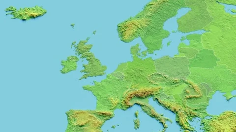 Netherlands Map 3D animated with Borders Stock-Footage 348529217