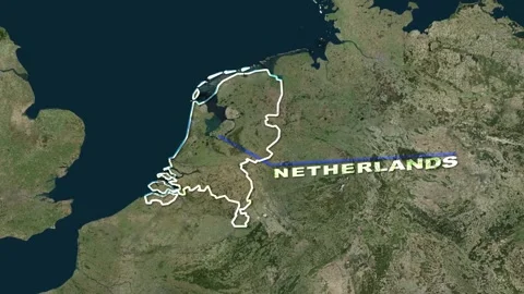 Netherlands Map Animation Stock Footage 273718842
