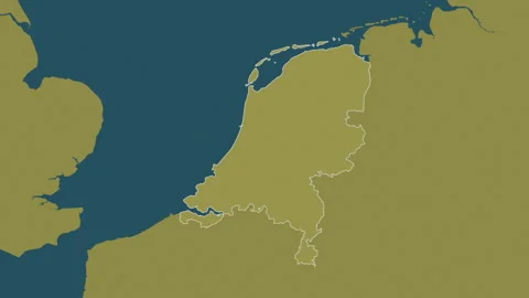 Netherlands map - drive. Border. Pattern. Stock Footage 241707855