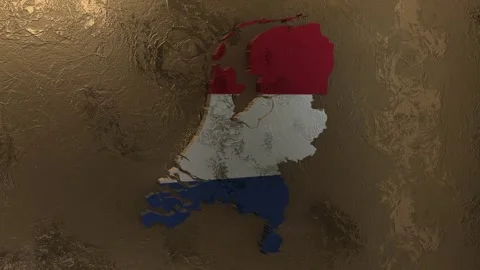 Netherlands Map Stock Footage 277925558