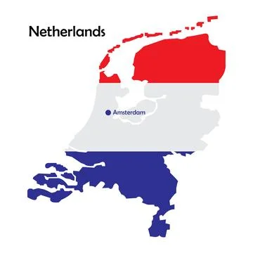 Netherlands map icon Stock Illustration