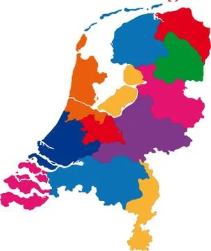 Netherlands map Stock Illustration