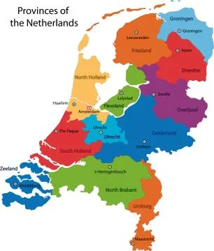 Netherlands map Stock Illustration