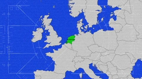 Netherlands Map New Style Stock Footage 318660832