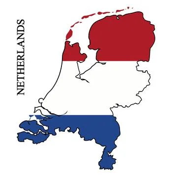 Netherlands map vector illustration. Global economy. Famous country. Stock Illustration