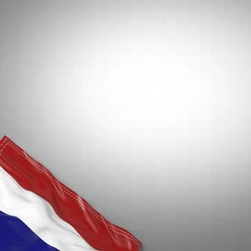 Netherlands - national flag and gradient background - square format - 3D il.. Illustrazione stock