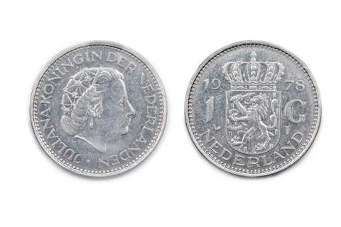Netherlands one Guilder coin dated 1978 Stock Photos