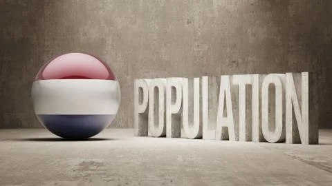 Netherlands. Population Concept. Stock Illustration